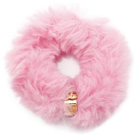 Chanel Pink Fur Scrunchie Pink