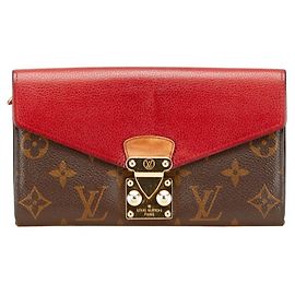 Portafoglio Lungo Pallas Monogram Louis Vuitton Marrone Rosso