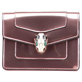 Bulgari Pochette Serpenti Bvlgari en cuir rose Rose