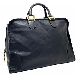 Sac à main Loewe Amazona 40 en cuir noir Noir