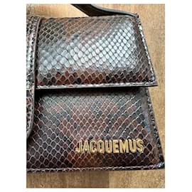 Jacquemus-Le Grand Bambino Jacquemus Python Print Leather Bag-Brown
