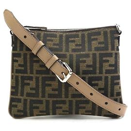 Fendi Zucca After Bag Mini Shoulder Brown