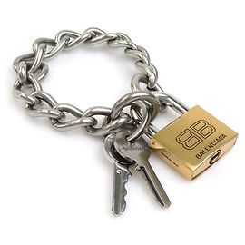 Bracciale Balenciaga con lucchetto e chiave Argento D'oro