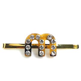 Haarnadel Miu Miu Braun Silber Golden