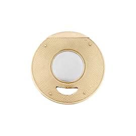 Autre Marque Yellow gold guilloché and steel cigar cutter. Other