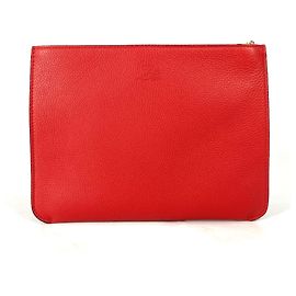 Clutch Tasche mit Christian Louboutin Logo Schwarz Rot