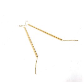Loewe Gold Plated Drop Earrings Golden