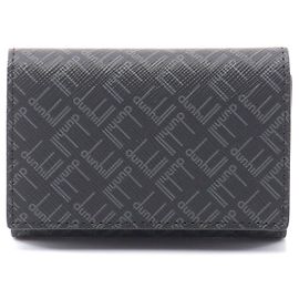 Alfred Dunhill Dunhill Signature Key Case PVC Coated Canvas Black