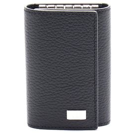Alfred Dunhill Dunhill Leather Key Case Black Black