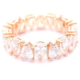 Bague Vittore Matrix en acier inoxydable Swarovski Doré Métallisé