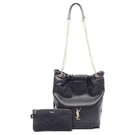 Yves Saint Laurent Jamie Lambskin Shoulder Bag Black