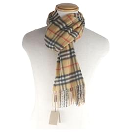 Burberry-Cachecol de lã com estampa Nova Check da Burberry-Marrom,Bege