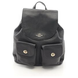 Coach BILLIE Leather Backpack Black