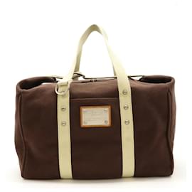 Louis Vuitton-Louis Vuitton Antigua Canvas Weekend Boston Bag-Brown