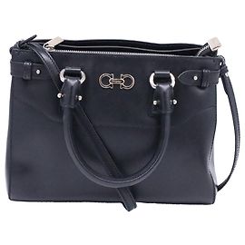 Borsa Mini Batik in pelle Saffiano nera di Salvatore Ferragamo Nero