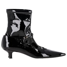 Botas Cyd de couro envernizado preto da The Row Preto