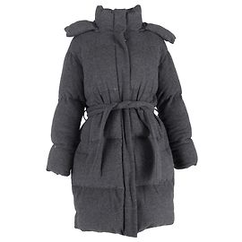 Joseph Celida Belted Down Coat in Grey Wool Grey