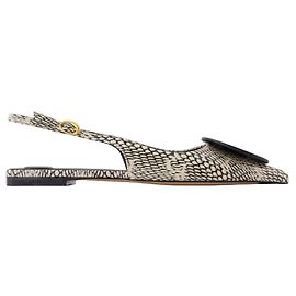 Duelo P Slingbacks - Jacquemus - Couro - Bege Marrom Bege