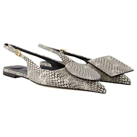 Jacquemus-Duelo P Slingbacks - Jacquemus - Leather - Beige-Brown,Beige