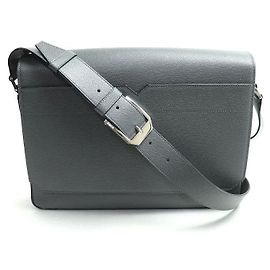 Valextra Messenger Calf Leather Shoulder Bag Grey