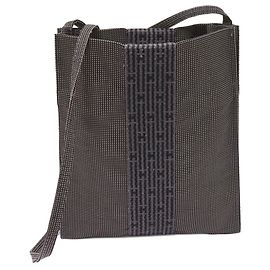 Bolsa de Ombro em Lona Herline da Hermès Cinza