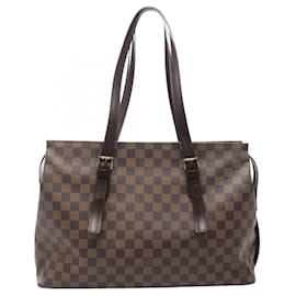 Louis Vuitton-Louis Vuitton Chelsea Damier Coated Canvas Tote Bag-Brown