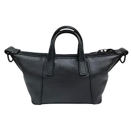 Balenciaga-Bolsa Balenciaga Hourglass Carryall XXS em couro de bezerro 2 em 1-Preto
