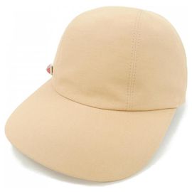 Hermès Gorra de algodón Hermes H251057N Castaño Beige