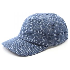 Fendi FF Logo Denim Cap Blue