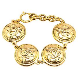 Bracciale Matelassé Coco Mark di Chanel D'oro Metallico