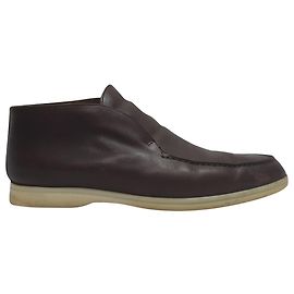 Stivaletti Loro Piana Open Walk in pelle marrone Marrone