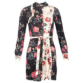 Robe chemise bicolore Maje Riller en viscose imprimée florale Autre