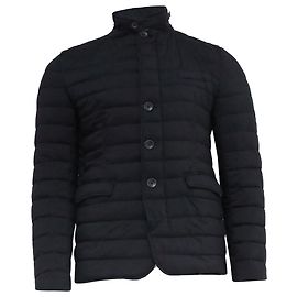 Herno Il Giacco Single-Breasted Down Jacket in Black Polyamide Black