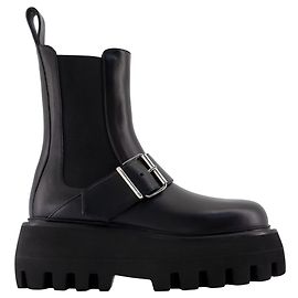 Botas Altas - Alexander McQueen - Cuero - Negro Negro