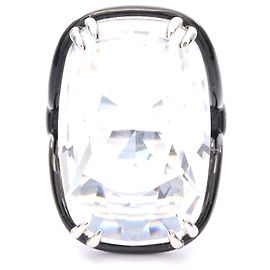 Swarovski Harmonia Oversized Crystal Ring Black