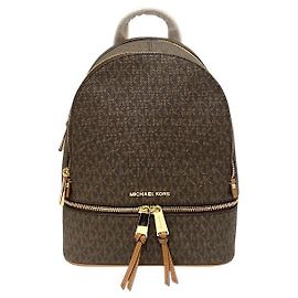 Michael Kors PVC Leather Backpack Metallic Bronze