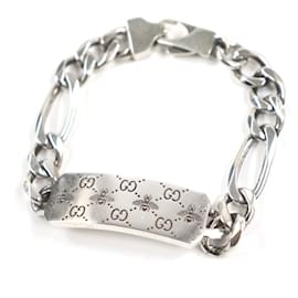 Gucci-Gucci GG Bee Engraved Bracelet AG925 Bracelet-Silvery,Metallic
