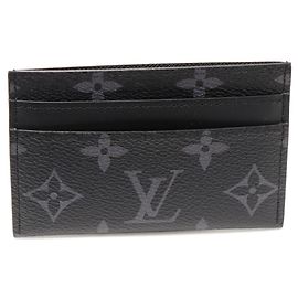 Portafoglio doppio per carte Louis Vuitton Monogram Eclipse M62170 Nero