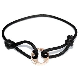 Bracciale Lien Empreinte K18PG Louis Vuitton Q95647 Nero