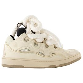 Baskets Curb - Lanvin - Cuir - Beige Marron Beige