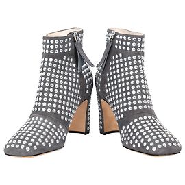 Bottines à clous Christopher Kane Gris