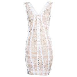 Vestido sem mangas HERVE LEGER Marrom Bege