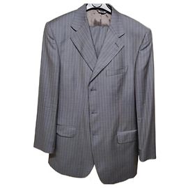 Completo Loro Piana blu in cotone e lana Blu