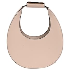 Bolsa mini em couro creme em forma de lua crescente Staud Branco Cru