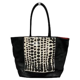 Max Mara Python Leather Tote Bag Black