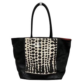 Borsa tote in pelle di pitone Max Mara Nero