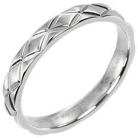 Chanel Matelassé Pt950 Platinring Silber Metallisch