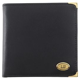 Alfred Dunhill Dunhill Logo Calfskin Bifold Wallet Black