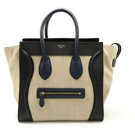 Céline Celine Luggage Mini Shopper Tasche Braun Beige