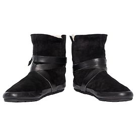 Isabel Marant Shearling Lined Boots Black